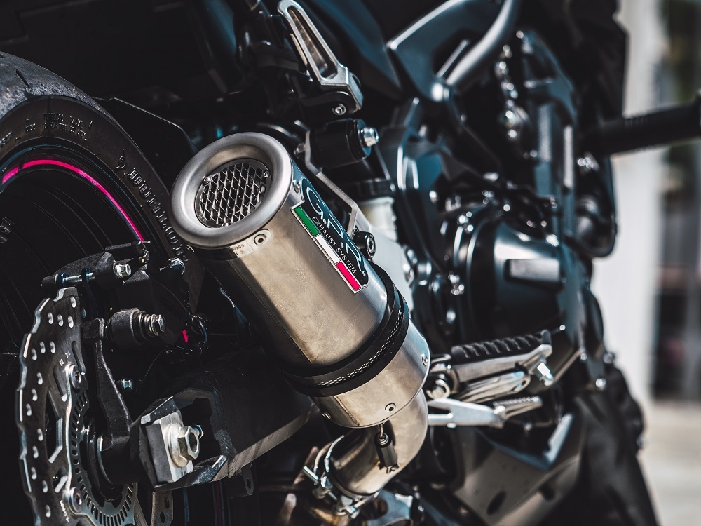Exhaust compatible with Kawasaki Z-900E 2020-2024, M3 Inox , Slip-on exhaust including removable db killer and link pipe, EPA-compliant 