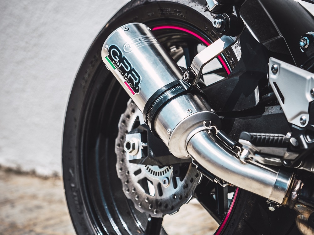 Exhaust compatible with Kawasaki Z-900 2017-2024, M3 Inox , Slip-on exhaust including removable db killer and link pipe, EPA-compliant 