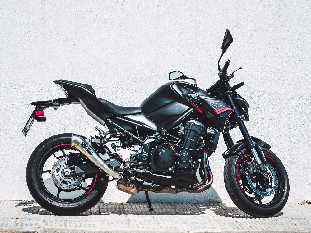 Exhaust compatible with Kawasaki Z-900 2017-2024, Powercone Evo, Slip-on exhaust including removable db killer and link pipe, EPA-compliant 