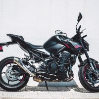 Exhaust compatible with Kawasaki Z-900 2017-2024, Powercone Evo, Slip-on exhaust including removable db killer and link pipe, EPA-compliant 