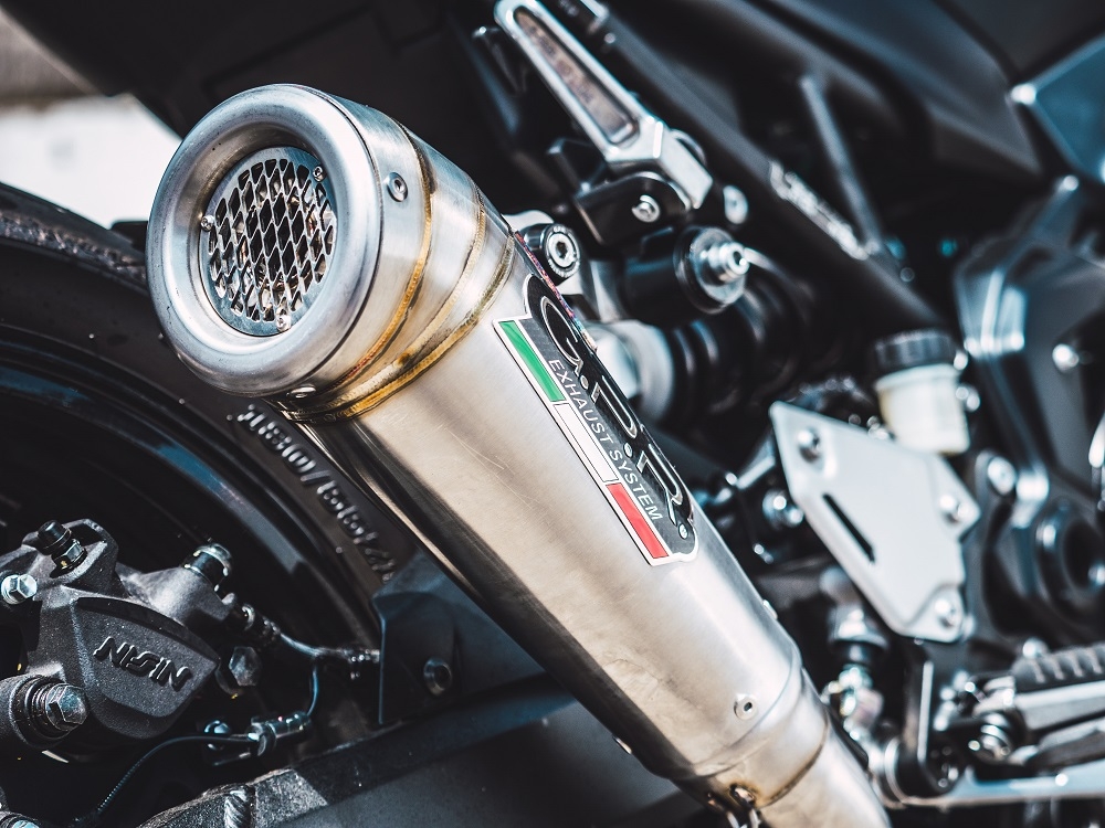 Exhaust compatible with Kawasaki Z-900 2017-2024, Powercone Evo, Slip-on exhaust including removable db killer and link pipe, EPA-compliant 