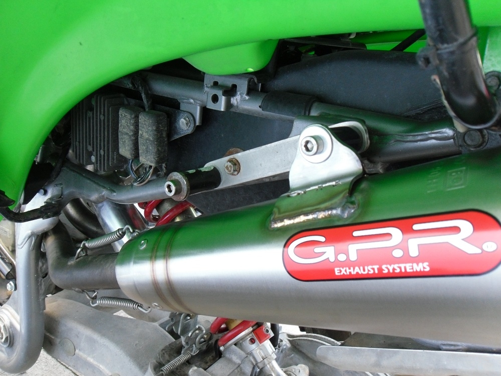 Exhaust compatible with Kawasaki KFX700 2004-2011, Powercone Evo, Full system exhaust including dual silencers and removable db killers 