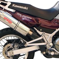 Exhaust compatible with Kawasaki Kle 500 1991-2007, Trioval, Slip-on exhaust including removable db killer and link pipe, EPA-compliant 