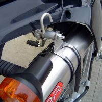 Exhaust compatible with Kawasaki Klx 650 R 1996-2002, Furore Nero, Slip-on exhaust including removable db killer and link pipe, EPA-compliant 