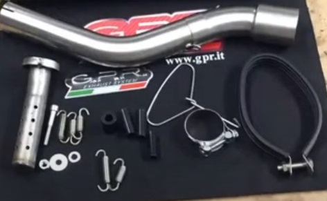 Exhaust compatible with Kawasaki Klx 650 R 1996-2002, Furore Nero, Slip-on exhaust including removable db killer and link pipe, EPA-compliant 