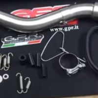 Exhaust compatible with Kawasaki Klx 650 R 1996-2002, Furore Nero, Slip-on exhaust including removable db killer and link pipe, EPA-compliant 