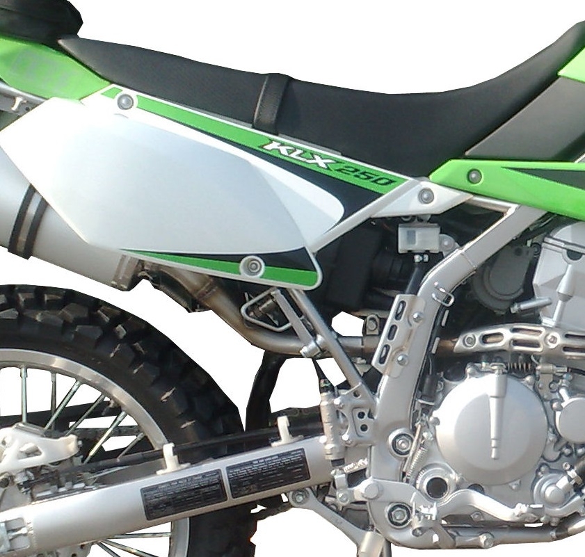 Exhaust compatible with Kawasaki KLX250S 2018-2020, Furore Nero, Full system exhaust, including removable db killer 