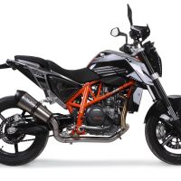 GPR exhaust compatible with  Ktm 690 Duke 2017-2020, New Grand Prix Evo Titanium, Slip-on exhaust including removable db killer and link pipe, EPA-compliant 