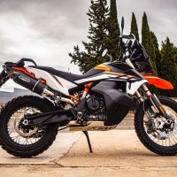 Exhaust compatible with Husqvarna Norden 901 2022-2024, Furore Evo4 Nero, Slip-on exhaust including removable db killer and link pipe, EPA-compliant 