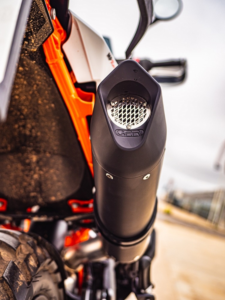 Exhaust compatible with Husqvarna Norden 901 2022-2024, Furore Evo4 Nero, Slip-on exhaust including removable db killer and link pipe, EPA-compliant 
