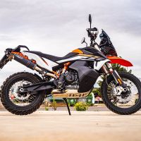 Exhaust compatible with Husqvarna Norden 901 2022-2024, M3 Black Titanium, Slip-on exhaust including removable db killer and link pipe, EPA-compliant 