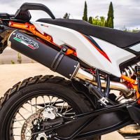 Exhaust compatible with Husqvarna Norden 901 2022-2024, M3 Black Titanium, Slip-on exhaust including removable db killer and link pipe, EPA-compliant 
