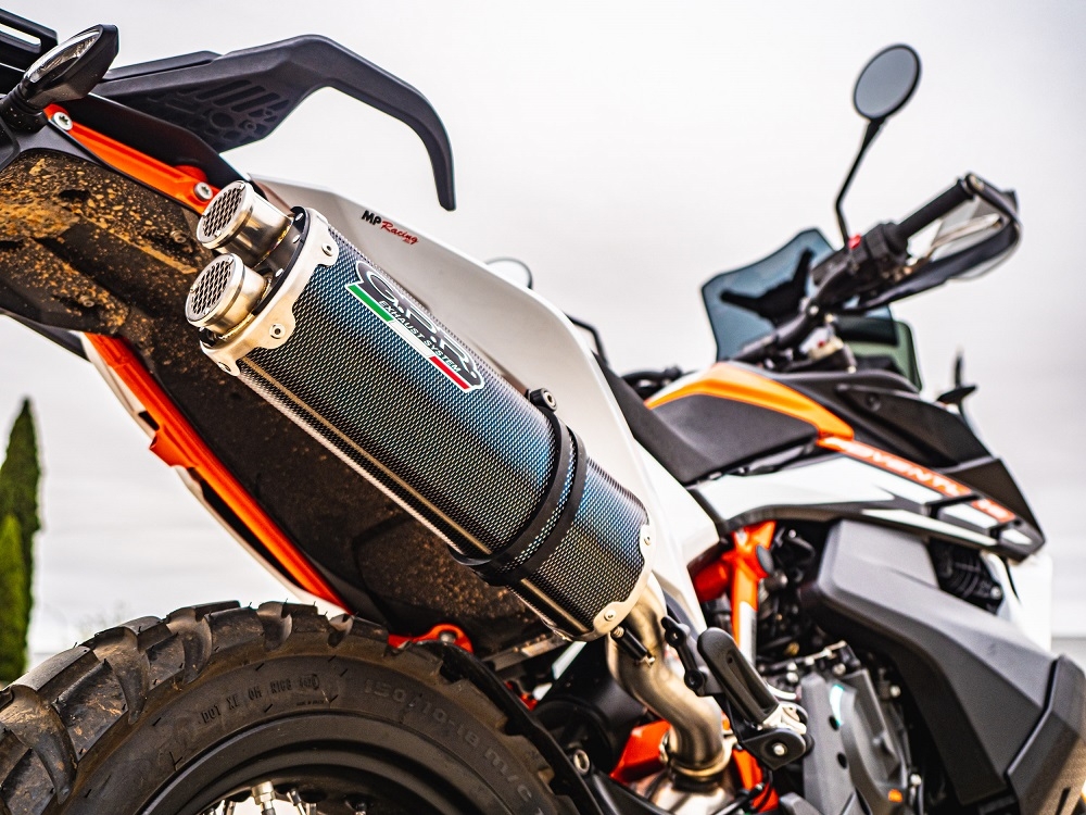 Exhaust compatible with Husqvarna Norden 901 2022-2024, Dual Poppy, Slip-on exhaust including removable db killer and link pipe, EPA-compliant 