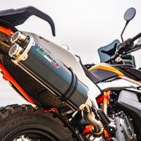 Exhaust compatible with Husqvarna Norden 901 2022-2024, Dual Poppy, Slip-on exhaust including removable db killer and link pipe, EPA-compliant 