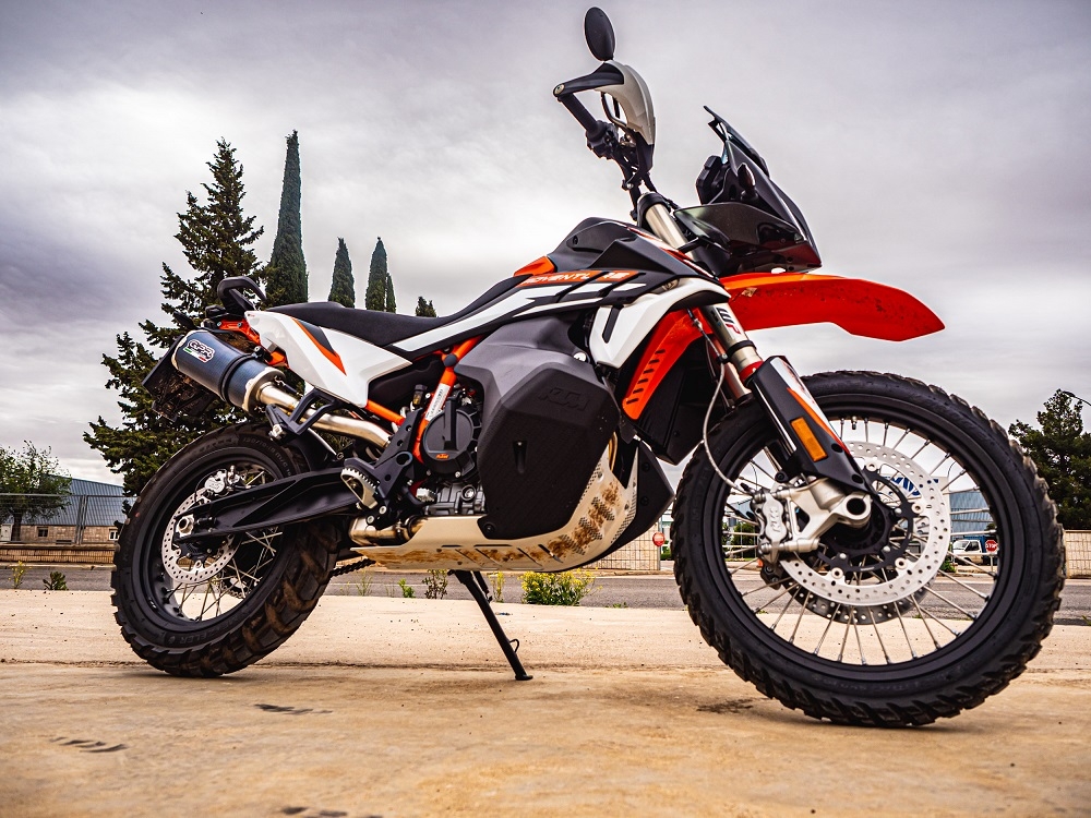 Exhaust compatible with Husqvarna Norden 901 2022-2024, Dual Poppy, Slip-on exhaust including removable db killer and link pipe, EPA-compliant 