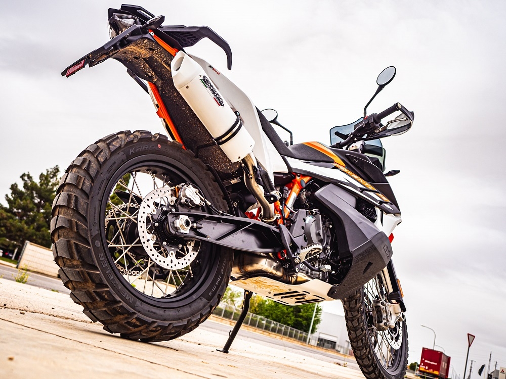 Exhaust compatible with Husqvarna Norden 901 2022-2024, Albus Evo4, Slip-on exhaust including removable db killer and link pipe, EPA-compliant 