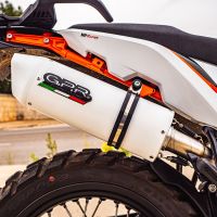 Exhaust compatible with Husqvarna Norden 901 2022-2024, Albus Evo4, Slip-on exhaust including removable db killer and link pipe, EPA-compliant 