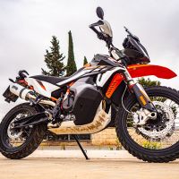 Exhaust compatible with Husqvarna Norden 901 2022-2024, Albus Evo4, Slip-on exhaust including removable db killer and link pipe, EPA-compliant 