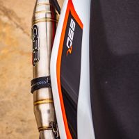 Exhaust compatible with Ktm 890 DUKE 2021-2024, Deeptone Inox, Slip-on exhaust including removable db killer and link pipe, EPA-compliant 