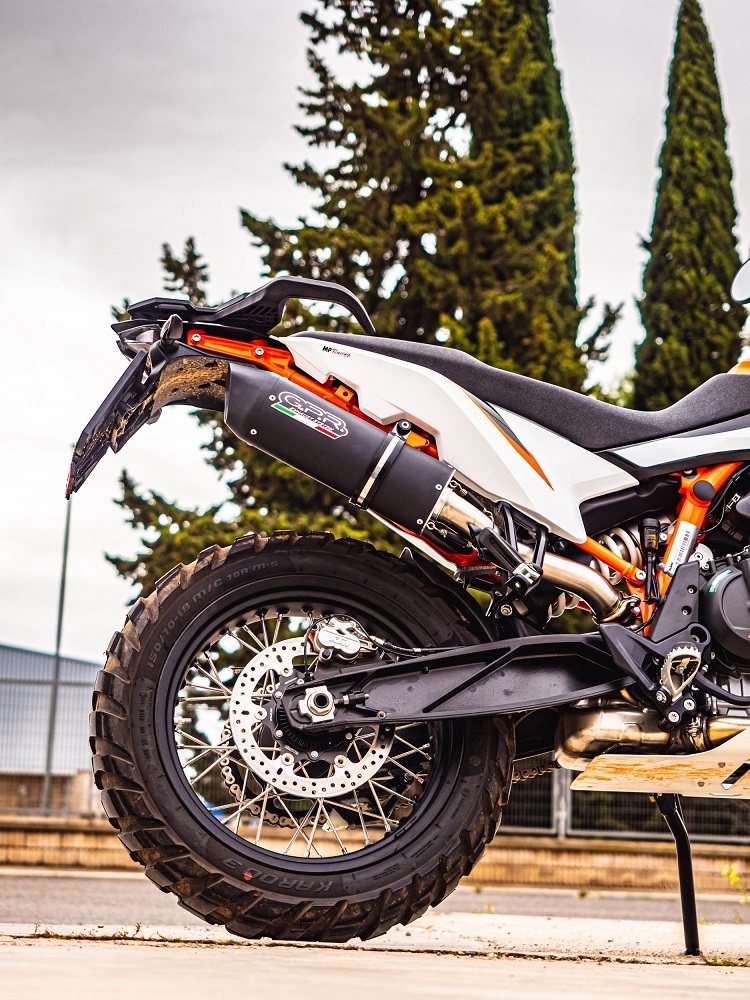 Exhaust compatible with Husqvarna Norden 901 2022-2024, Furore Evo4 Nero, Slip-on exhaust including removable db killer and link pipe, EPA-compliant 