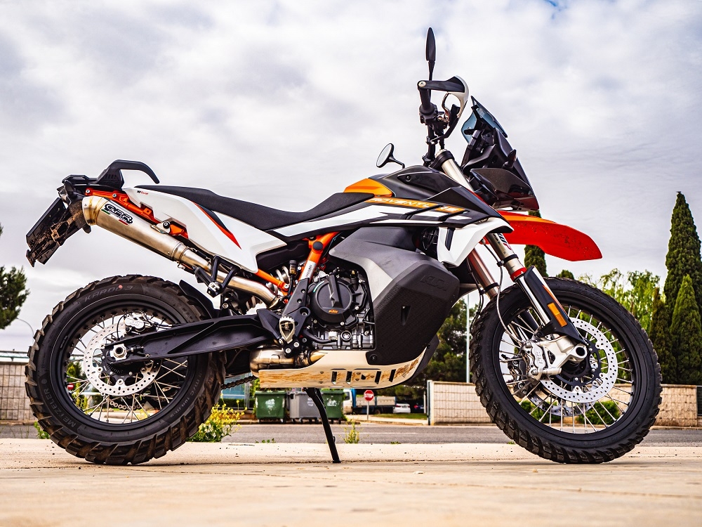 Exhaust compatible with Ktm 890 SMT 2023-2024, Powercone Evo, Slip-on exhaust including removable db killer and link pipe, EPA-compliant 