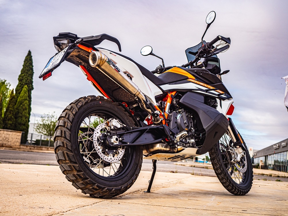 Exhaust compatible with Ktm 890 SMT 2023-2024, Powercone Evo, Slip-on exhaust including removable db killer and link pipe, EPA-compliant 