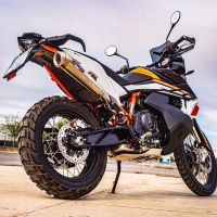 Exhaust compatible with Ktm 890 SMT 2023-2024, Powercone Evo, Slip-on exhaust including removable db killer and link pipe, EPA-compliant 