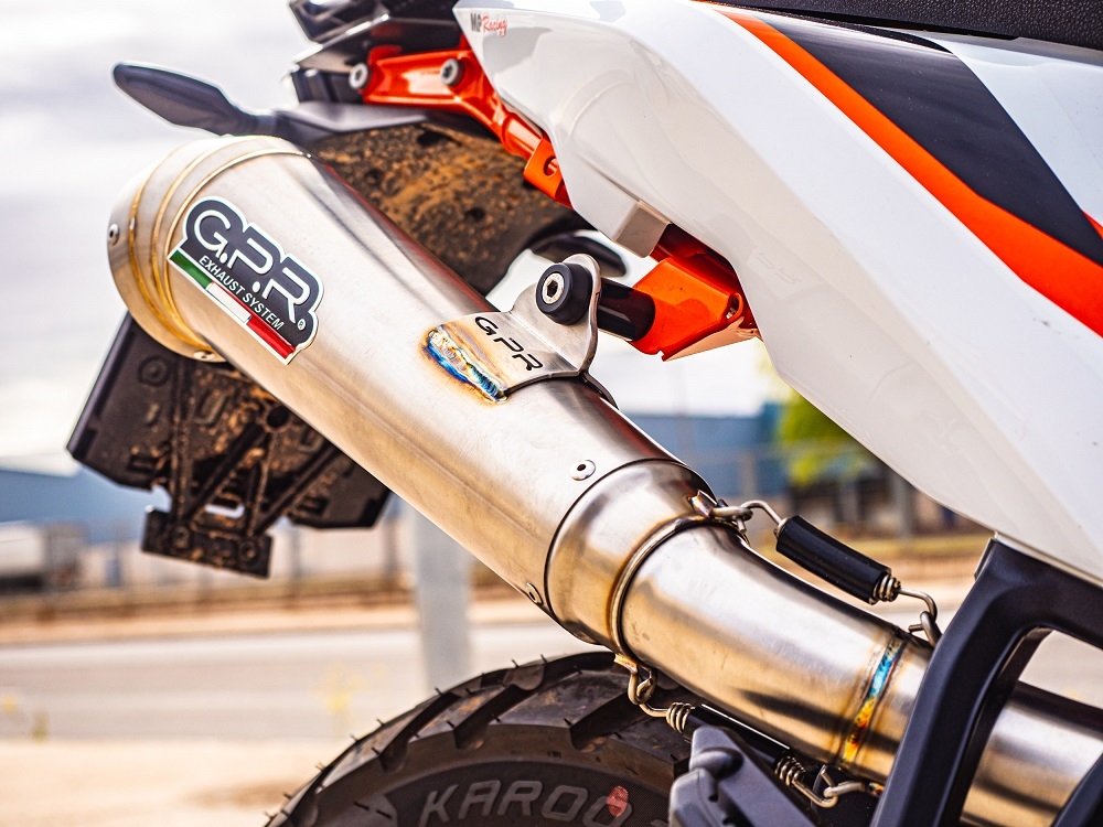 Exhaust compatible with Ktm 890 DUKE 2021-2024, Powercone Evo, Slip-on exhaust including removable db killer and link pipe, EPA-compliant 