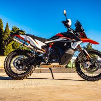 Exhaust compatible with Husqvarna Norden 901 2022-2024, M3 Inox , Slip-on exhaust including link pipe 