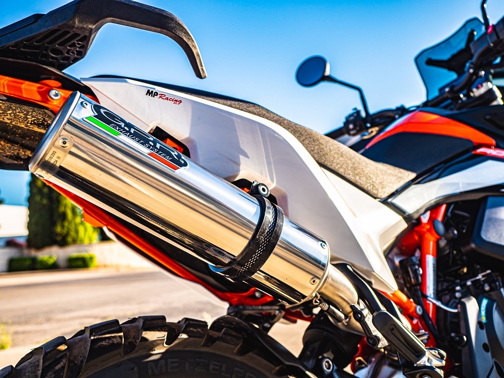 Exhaust compatible with Husqvarna Norden 901 2022-2024, M3 Inox , Slip-on exhaust including link pipe 