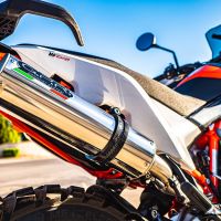 Exhaust compatible with Husqvarna Norden 901 2022-2024, M3 Inox , Slip-on exhaust including link pipe 