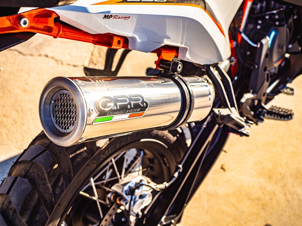 Exhaust compatible with Husqvarna Norden 901 2022-2024, M3 Inox , Slip-on exhaust including link pipe 