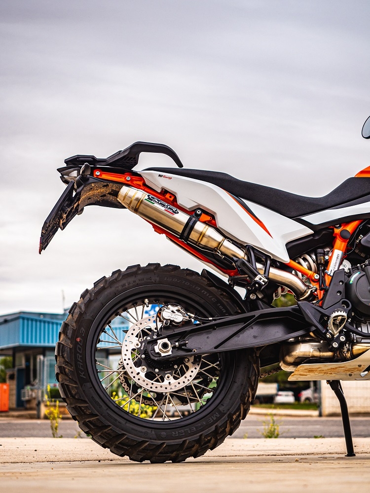 Exhaust compatible with Ktm 890 DUKE 2021-2024, Deeptone Inox, Slip-on exhaust including removable db killer and link pipe, EPA-compliant 