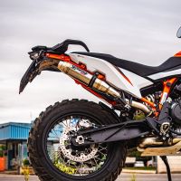 Exhaust compatible with Ktm 890 DUKE 2021-2024, Deeptone Inox, Slip-on exhaust including removable db killer and link pipe, EPA-compliant 