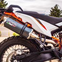 Exhaust compatible with Ktm 890 DUKE 2021-2024, Dual Poppy, Slip-on exhaust including removable db killer and link pipe, EPA-compliant 
