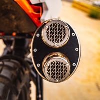 Exhaust compatible with Ktm 890 DUKE 2021-2024, Dual Poppy, Slip-on exhaust including removable db killer and link pipe, EPA-compliant 