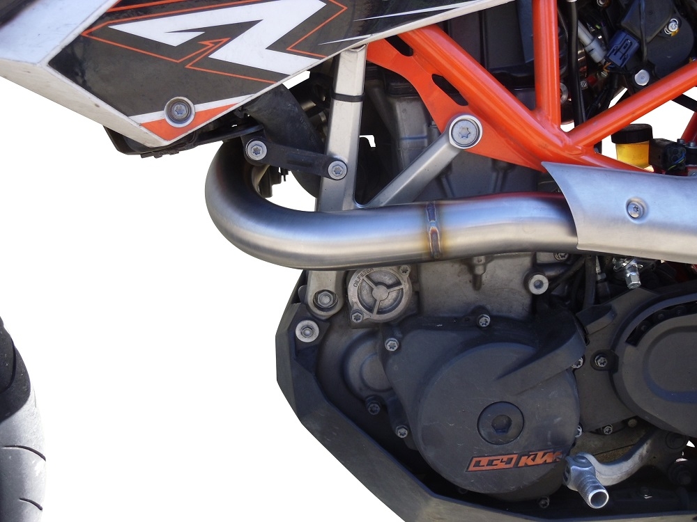Exhaust compatible with Ktm Smc 690R 2007-2016, Albus Ceramic, Full system exhaust, including removable db killer 