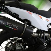 Exhaust compatible with Ktm 790 Adventure 2025-2026, Furore Evo4 Nero, Slip-on exhaust including removable db killer and link pipe, EPA-compliant 
