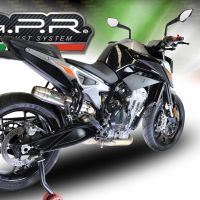 Exhaust compatible with Ktm 790 Duke 2017-2020, Deeptone Inox, Slip-on exhaust including link pipe 