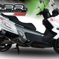 Exhaust compatible with Kymco Myroad 700 2012-2016, Power Bomb, Slip-on exhaust including removable db killer and link pipe, not EPA-compliant 