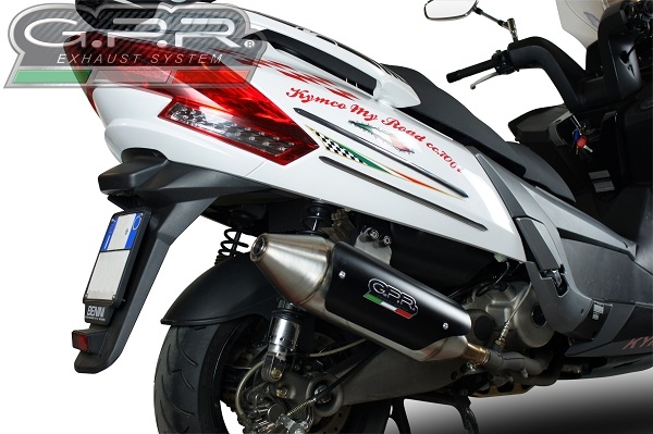 Exhaust compatible with Kymco Myroad 700 2012-2016, Power Bomb, Slip-on exhaust including removable db killer and link pipe, not EPA-compliant 