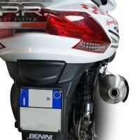 Exhaust compatible with Kymco Myroad 700 2012-2016, Power Bomb, Slip-on exhaust including removable db killer and link pipe, not EPA-compliant 