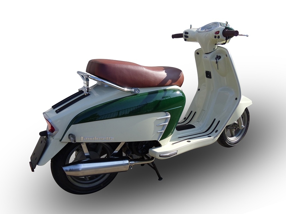Exhaust compatible with Lambretta Lambretta 125 - 150 Milano 2012-2014, Ultracone lucido, Full system exhaust, including removable db killer 