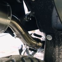 Exhaust compatible with Ktm EGS Adventure / LC4 1999-2003, Albus Ceramic, Slip-on exhaust including removable db killer and link pipe, EPA-compliant 