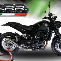 Exhaust compatible with Benelli Leoncino 500 2017-2024, Powercone Evo, Slip-on exhaust including removable db killer and link pipe, EPA-compliant 