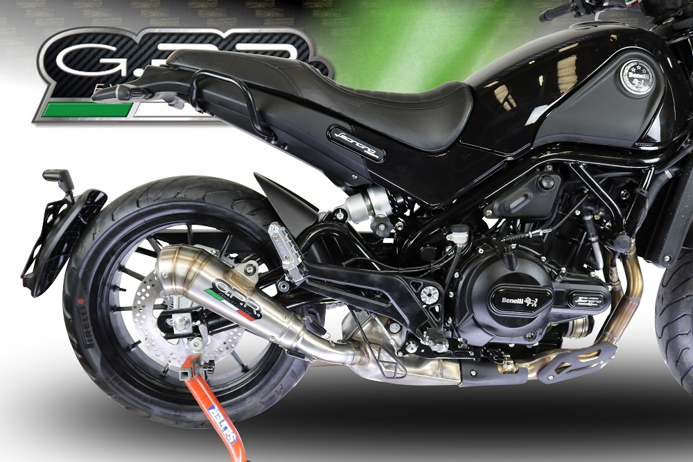 Exhaust compatible with Benelli Leoncino 500 2017-2024, Powercone Evo, Slip-on exhaust including removable db killer and link pipe, EPA-compliant 