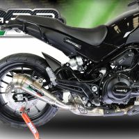 Exhaust compatible with Benelli Leoncino 500 2017-2024, Powercone Evo, Slip-on exhaust including removable db killer and link pipe, EPA-compliant 