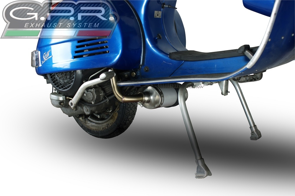 Exhaust compatible with Lml Star 200 4T a marce / 4ST with gears 2011-2016, Alluminio, Full system exhaust, including removable db killer 