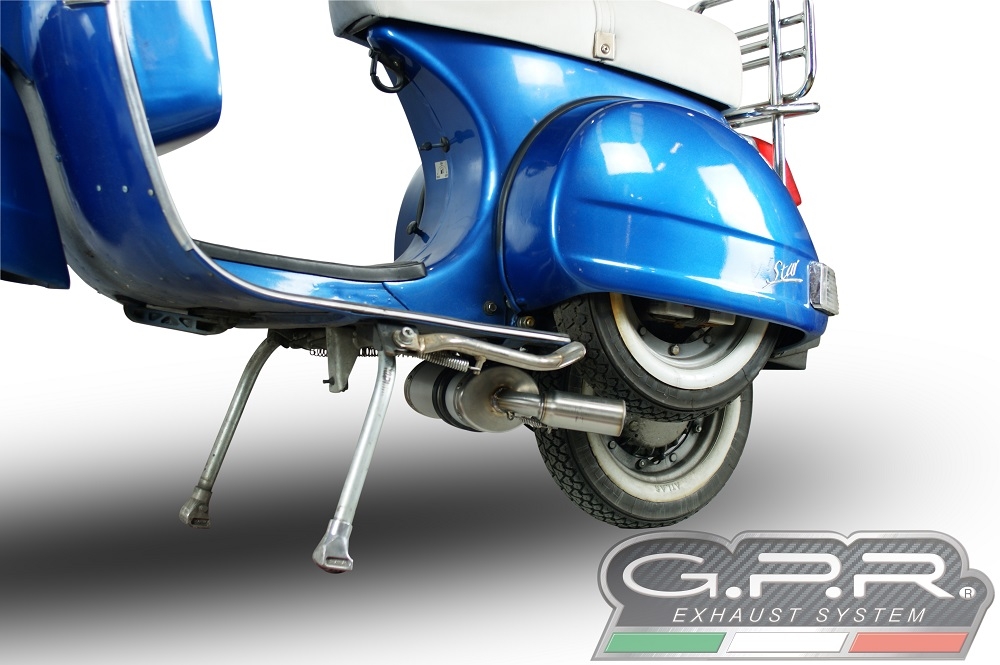 Exhaust compatible with Lml Star 200 4T a marce / 4ST with gears 2011-2016, Alluminio, Full system exhaust, including removable db killer 