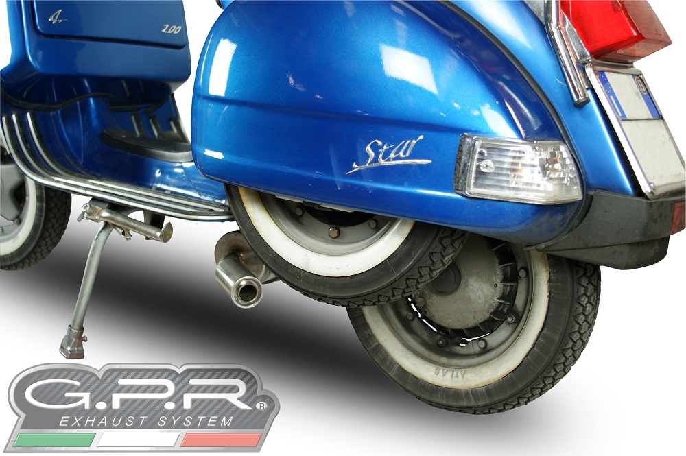 Exhaust compatible with Lml Star 200 4T a marce / 4ST with gears 2011-2016, Alluminio, Full system exhaust, including removable db killer 